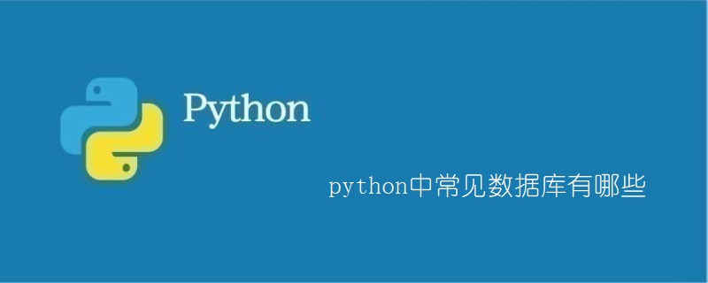 python中常見資料庫有哪些