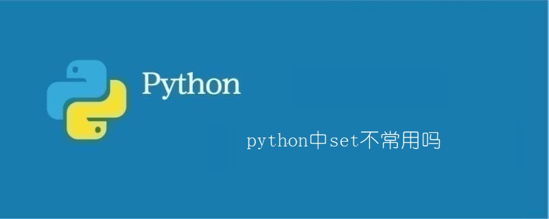 Is set not commonly used in python?