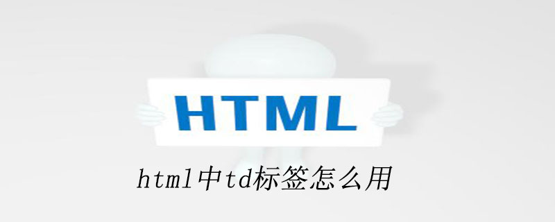 html td标签怎么用