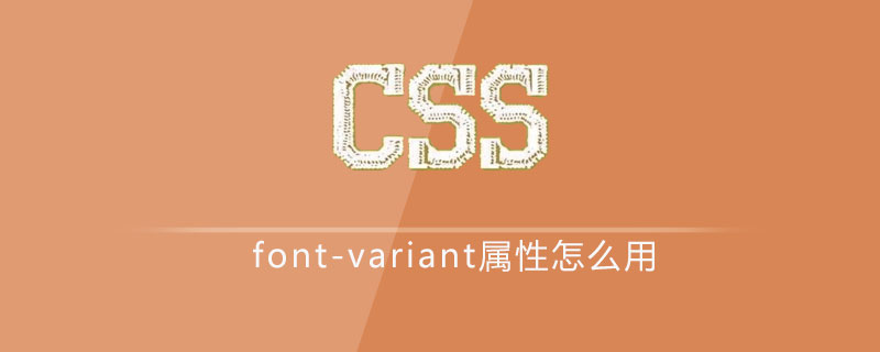 css font-variant属性怎么用
