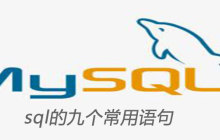 sql的九个常用语句是什么