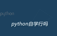 python自学行吗