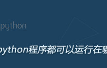python程序都可以运行在哪里