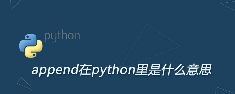 append在python里是什么意思