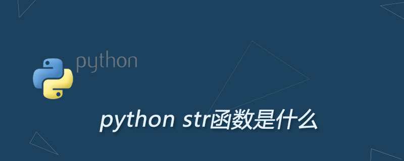 Qu'est-ce que la fonction python str ?