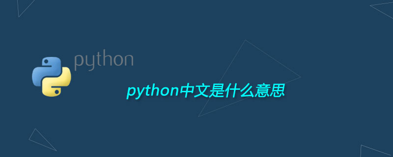 python中文是什么意思