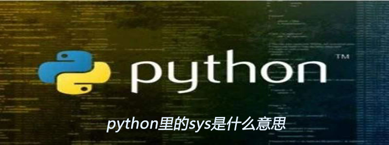 python里的sys是什么意思