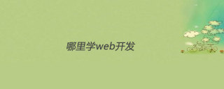 哪里学web开发