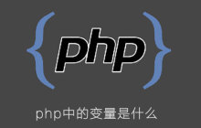 php中的变量是什么
