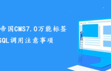 分享帝国CMS7.0万能标签SQL调用注意事项