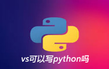 vs可以写python吗