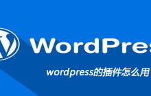 wordpress的插件怎么用