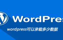 wordpress可以承载多少数据