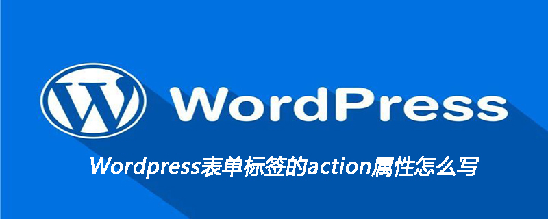 WordPress 양식 태그의 작업 속성을 작성하는 방법