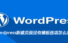 wordpress新建页面没有模板选项怎么办