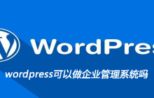 wordpress可以做企业管理系统吗