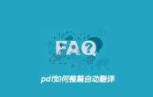 pdf如何整篇自动翻译
