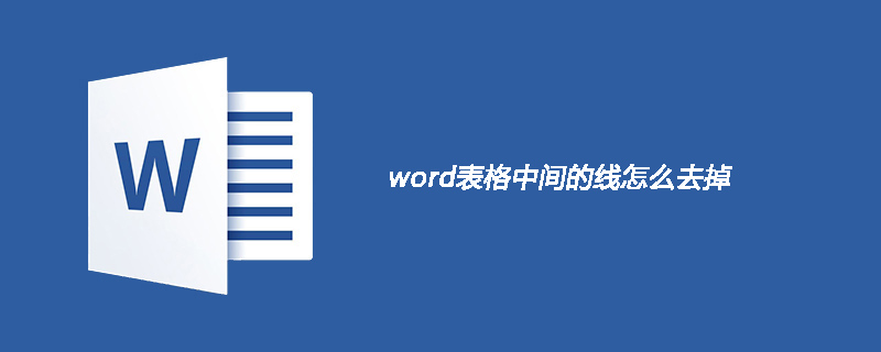 word表格中間的線怎么去掉-小浪學習網
