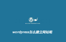 wordpress怎么建立网站呢