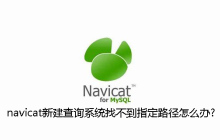 navicat新建查询系统找不到指定路径怎么办?