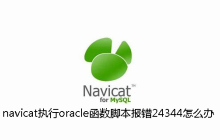 navicat执行oracle函数脚本报错24344怎么办