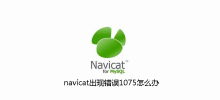 What to do if error 1075 occurs in Navicat