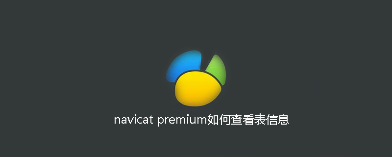 navicat premium如何查看表信息-小浪學習網
