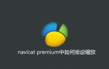 navicat premium中如何重设缩放