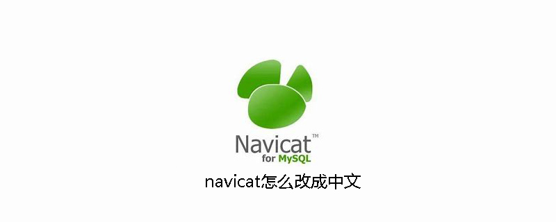 Navicat을 중국어로 바꾸는 방법