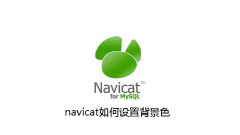How to set the background color in navicat