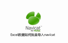Excel数据如何批量导入navicat