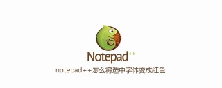 notepad++怎么将选中字体变成红色