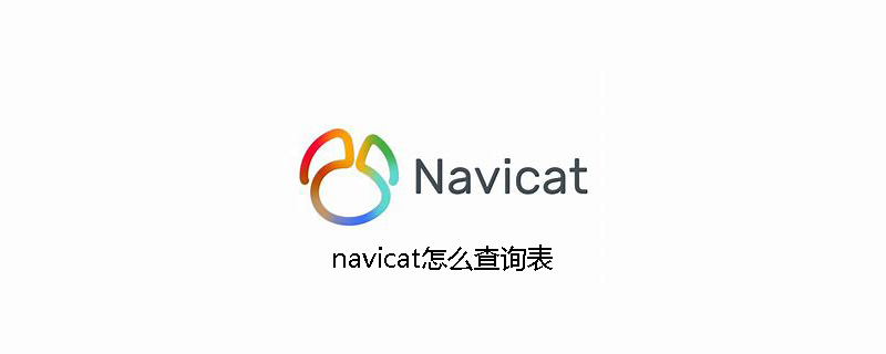 navicat에서 테이블을 쿼리하는 방법