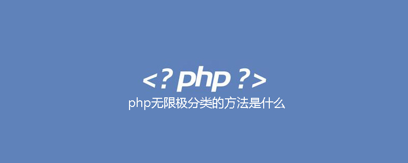 php无限极分类的方法是什么