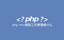php mvc框架工作原理是什么