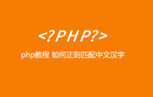 php教程 如何正则匹配中文汉字