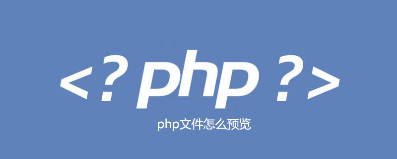 php文件怎么预览
