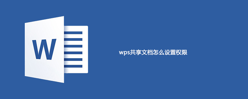 wps共享文档怎么设置权限