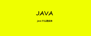 java 什么是实体
