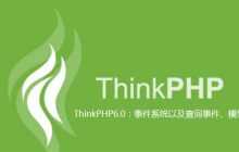 ThinkPHP6.0：事件系统以及查询事件、模型事件的使用