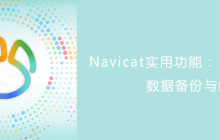 Navicat实用功能：数据备份与结构同步