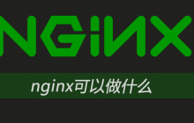 nginx可以做什么