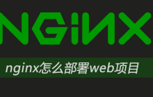 nginx怎么部署web项目