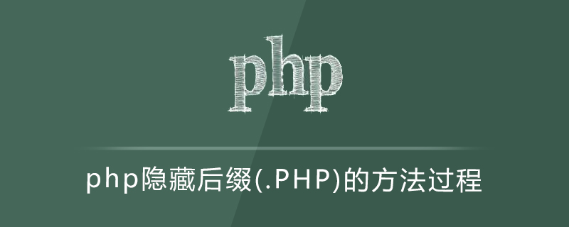 php隐藏后缀(.PHP)的方法过程