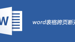 How to break word tables across pages