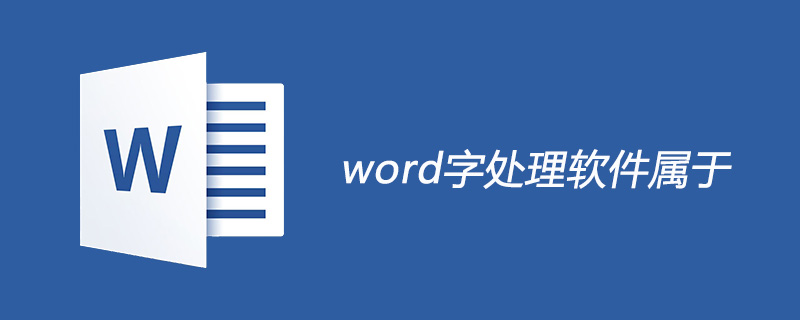word字处理软件属于什么软件-小浪学习网