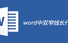 word中双窄线长什么样