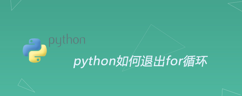 python中如何退出for循环