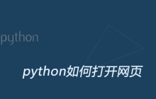 python如何打开网页