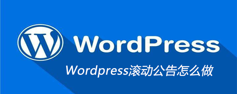 WordPress滾動公告怎么做-小浪學習網